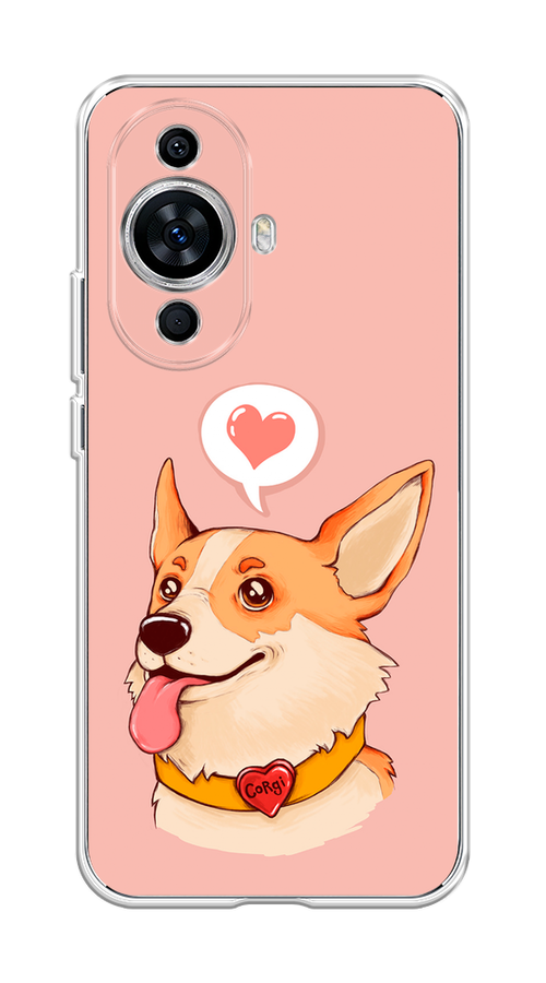 

Чехол на Huawei Nova 11 "Корги язык", Розовый;коричневый, 6121250-1