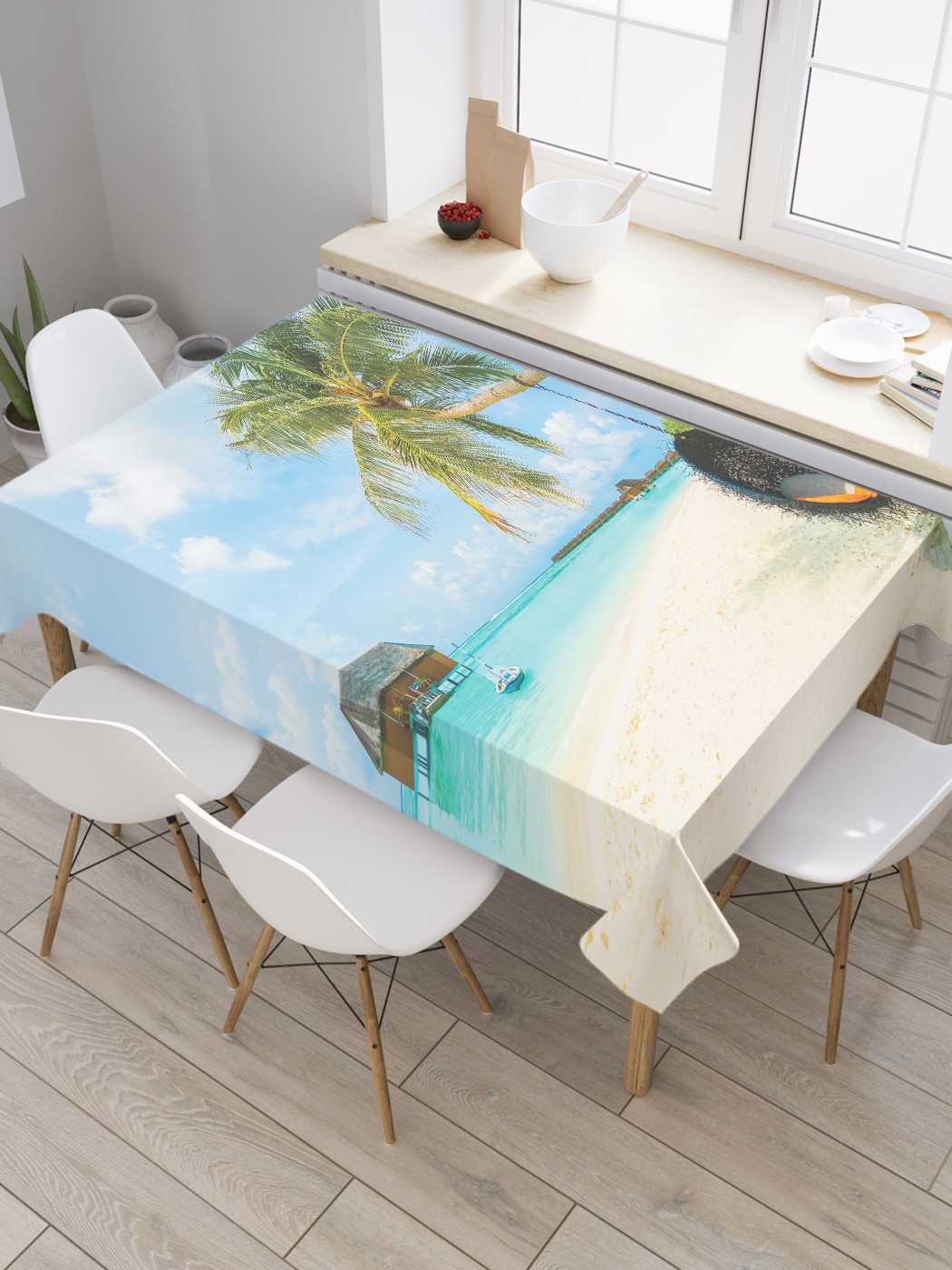 

Скатерть прямоугольная JoyArty "Креативные качели" из сатена, 180x145 см, Коричневый, Креативные качели