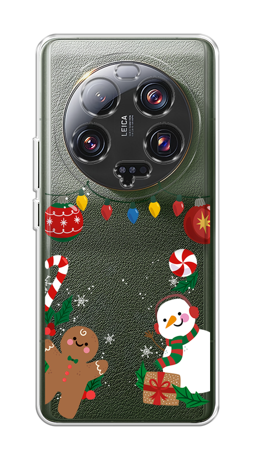 

Чехол на Xiaomi 13 ultra "Новогоднее настроение", Коричневый;красный;зеленый, 318650-5