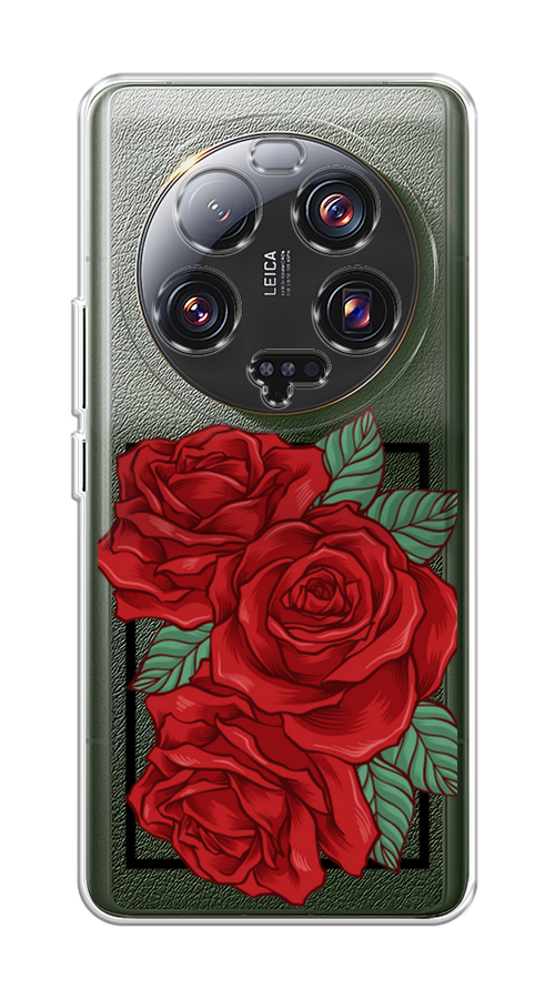 

Чехол на Xiaomi 13 ultra "Три алые розы", Красный, 318650-2