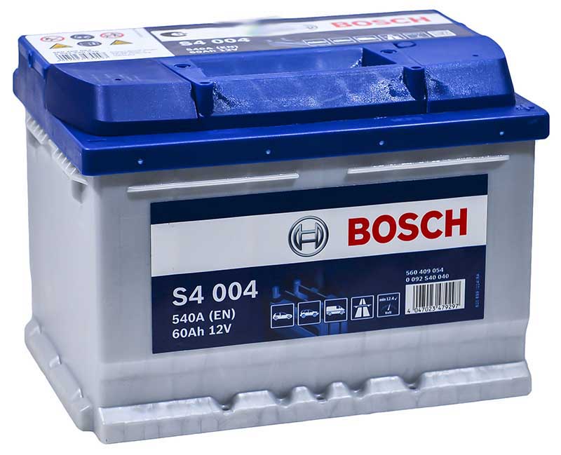 Аккумулятор Bosch Silver S4004 60 А/ч 540 A обр. пол. низкий Евро авто (242x175x175)