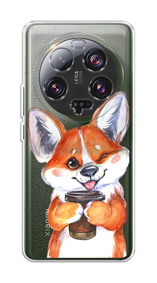 

Чехол на Xiaomi 13 ultra "Корги с кофе", Оранжевый;белый, 318650-4