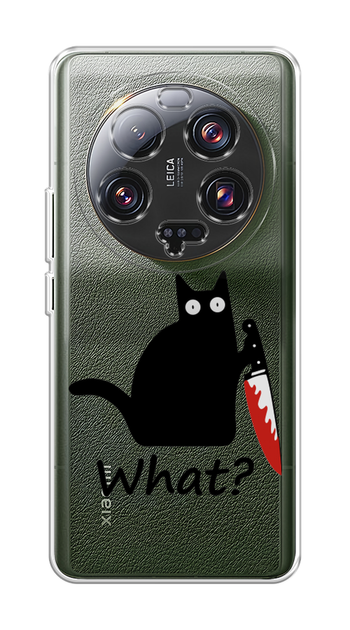 

Чехол на Xiaomi 13 ultra "Котик с ножом", Черный;красный, 318650-6