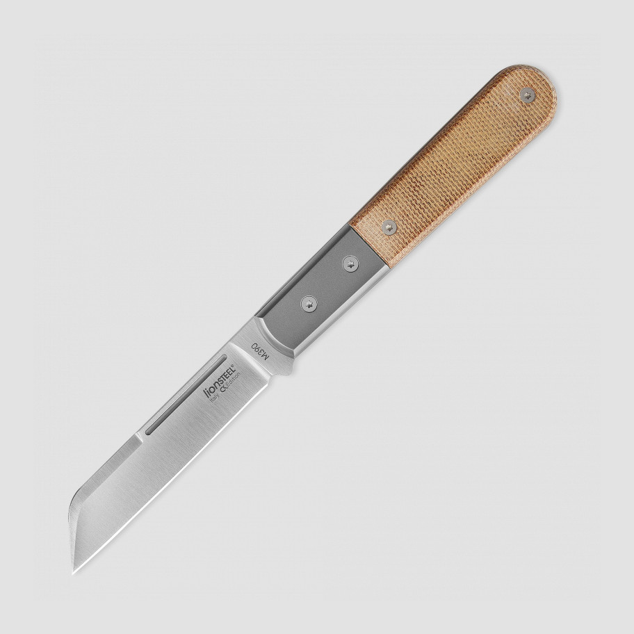 Нож складной LIONSTEEL, Barlow Dom, длина клинка: 7,5 см, коричневый