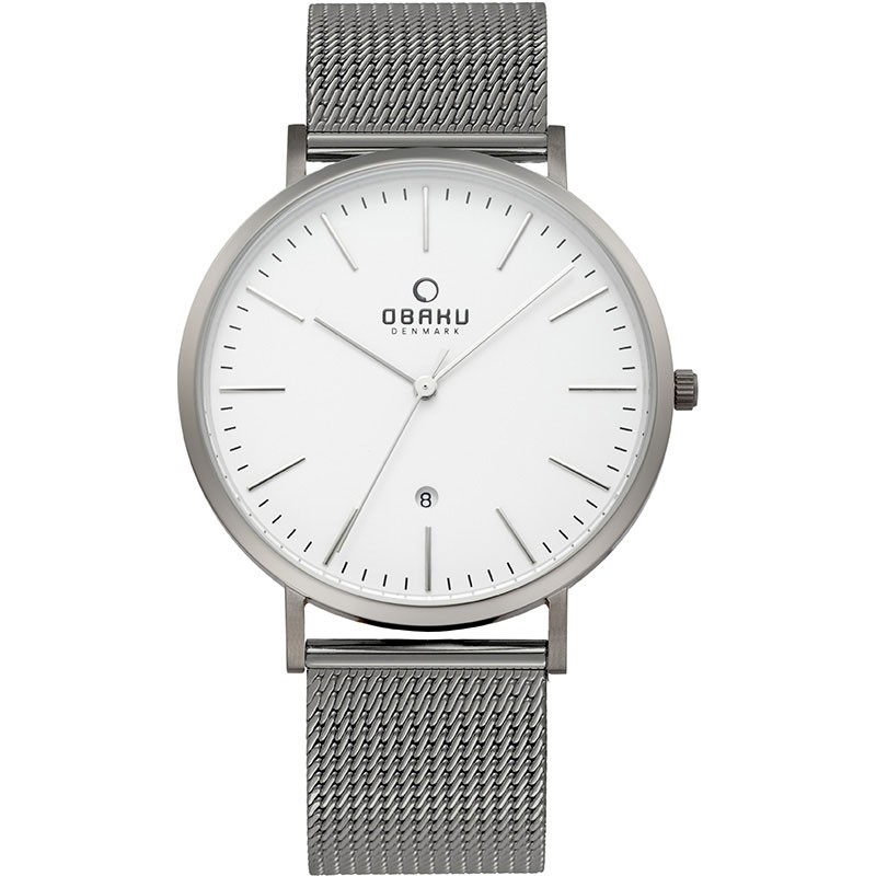 фото Наручные часы мужские obaku v215gdtimj серебристые