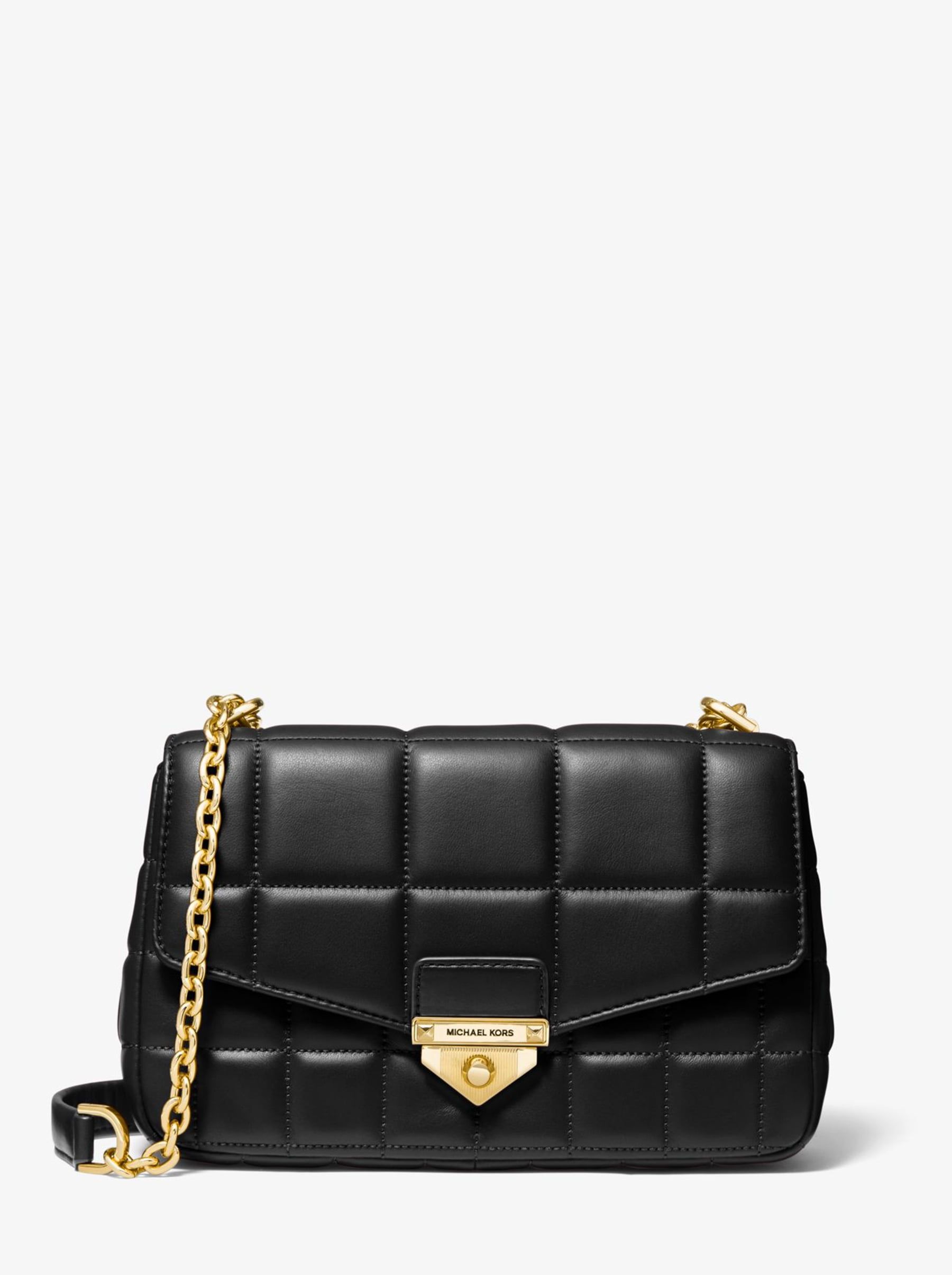 

Сумка женская Michael Kors Soho_B00289 золотистая;черная, Белый, Soho_B00289