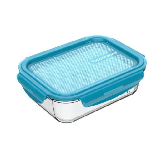 

Ёмкость Tupperware Premium-Glass 1л форма стеклянная с крышкой для транспортировки, Голубой;прозрачный, приготовление