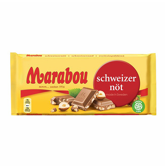 Шоколад Marabou с дробленым фундуком 200 г