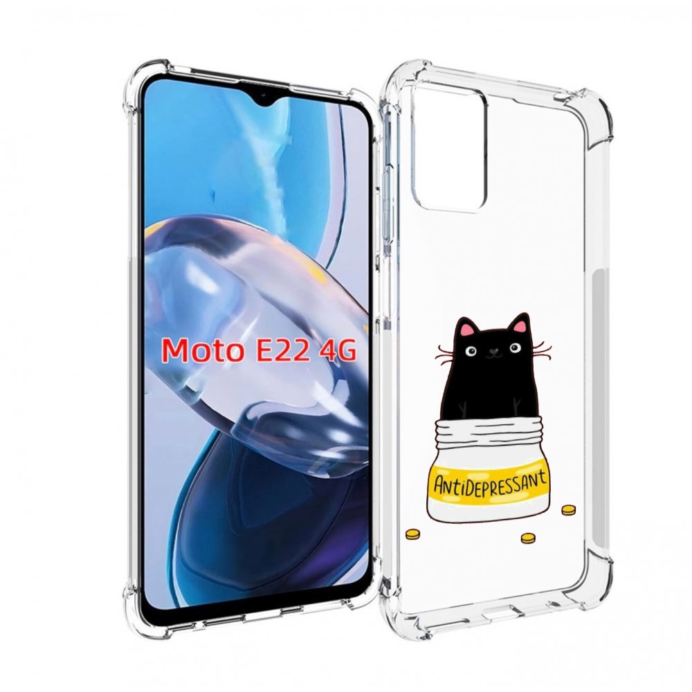 

Чехол MyPads антидепрессант для Motorola Moto E22 4G / E22i 4G, Прозрачный, Tocco