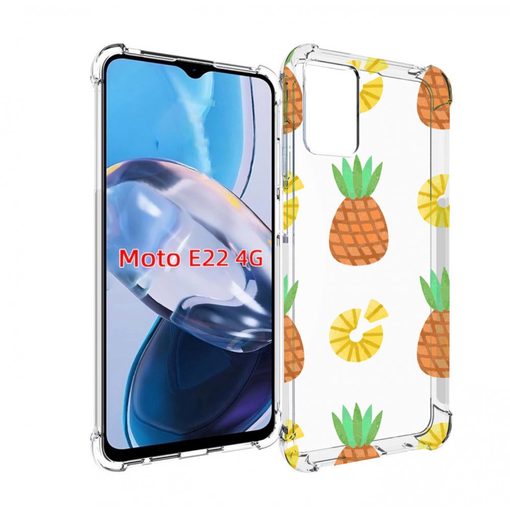 

Чехол MyPads ананасики для Motorola Moto E22 4G / E22i 4G, Прозрачный, Tocco