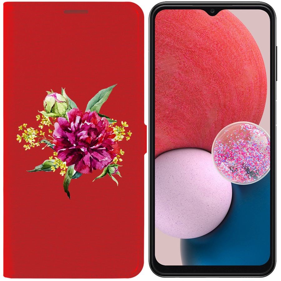 Чехол-книжка Eco Book для Samsung Galaxy A13 (A135) Цветочная акварель