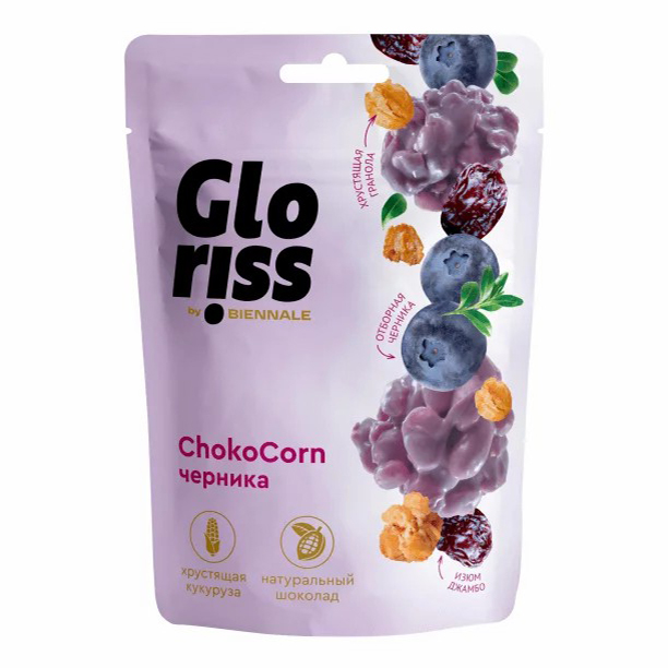 

Конфеты глазированные Gloriss Chokocorn с черникой 90 г