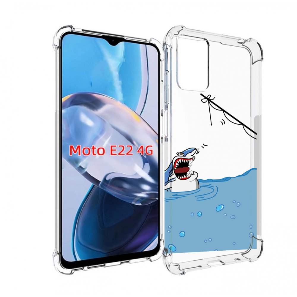 

Чехол MyPads акула-рисунок для Motorola Moto E22 4G / E22i 4G, Прозрачный, Tocco