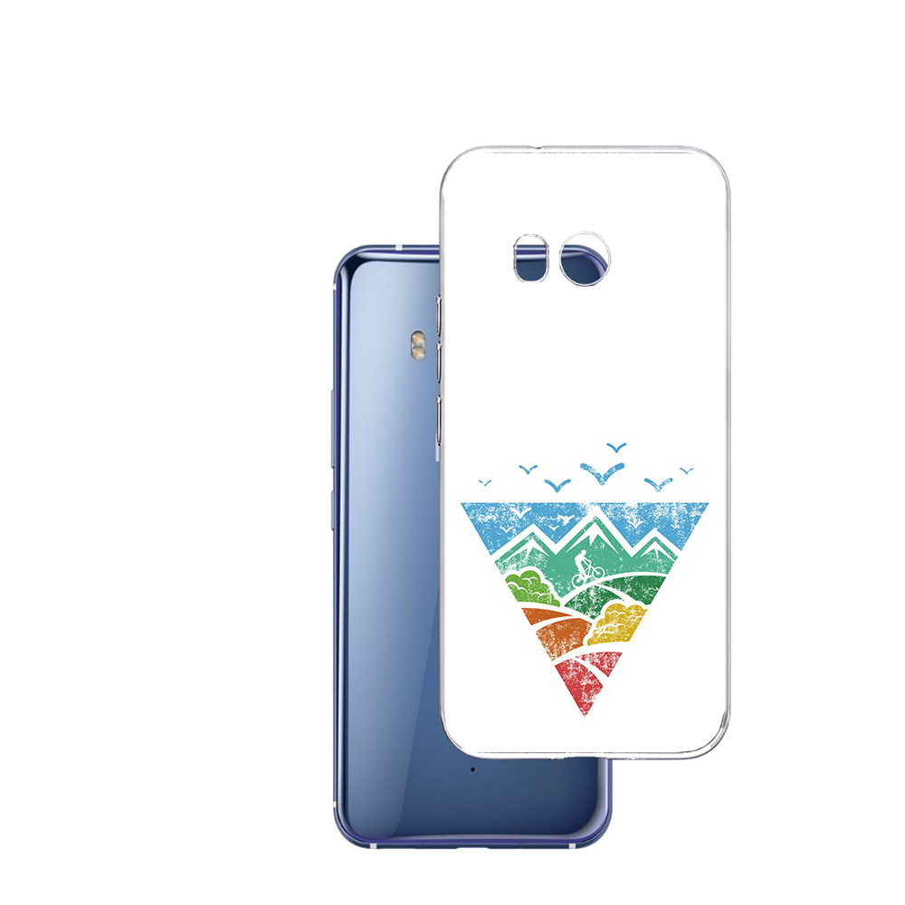 

Чехол MyPads Tocco для HTC U11 Лес земля море чайки, Прозрачный, Tocco