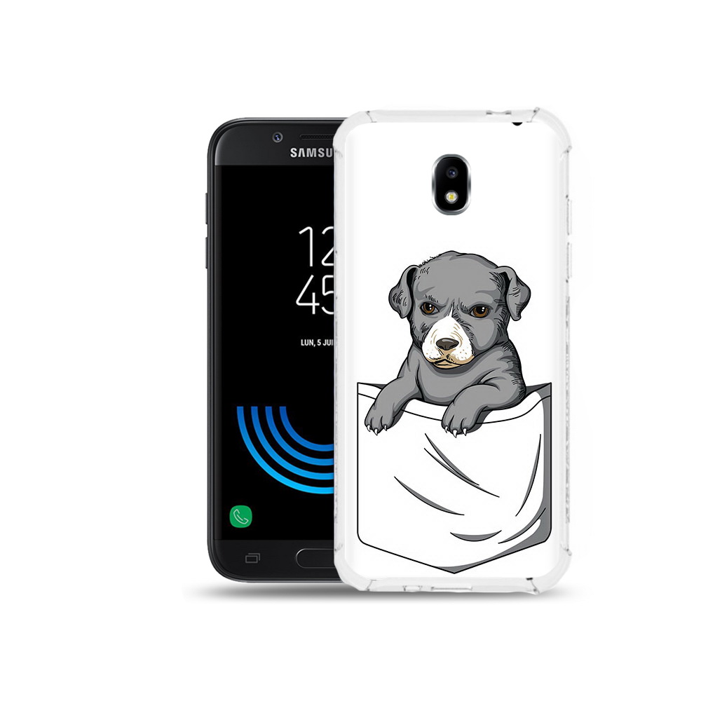

Чехол MyPads Tocco для Samsung Galaxy J5 (2017) собачка в кармане, Прозрачный, Tocco