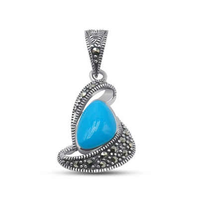 

Кулон из серебра Silver Wings 230401-39, бирюза, 230401-39