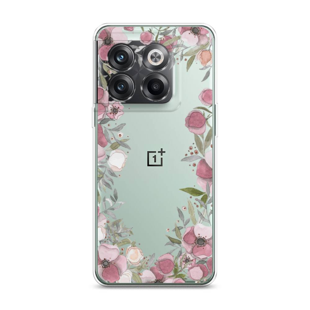 

Чехол Awog на OnePlus Ace Pro / ВанПлас Ace Pro "Розовая цветочная рамка", 153350-8