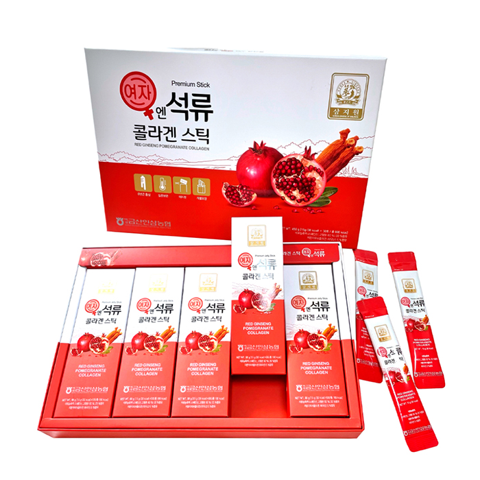 фото Коллагеновый сироп samjiwon baekje geumsan red ginseng pomegranate collagen 30 шт.