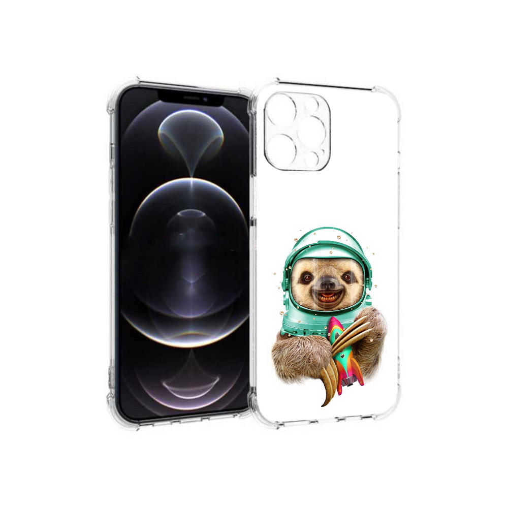 

Чехол MyPads Tocco для Apple iPhone 13 Pro Max Ленивец астронавт (PT163170.617.104), Прозрачный, Tocco