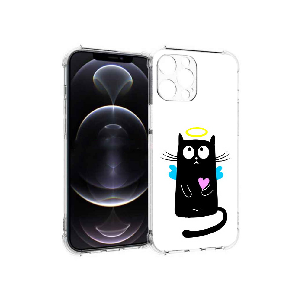 

Чехол MyPads Tocco для Apple iPhone 12 Pro Max Кот ангелок (PT157374.616.96), Прозрачный, Tocco