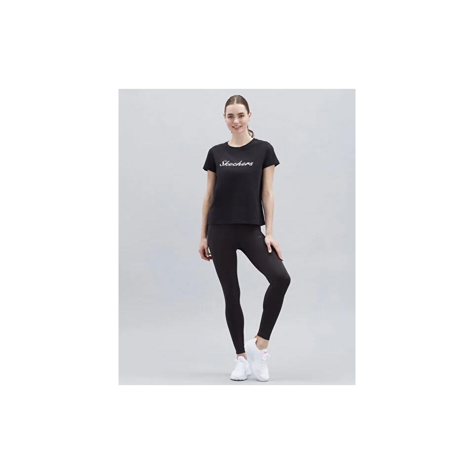 

Футболка женская Skechers 8683030021157 черная S, Черный, 8683030021157