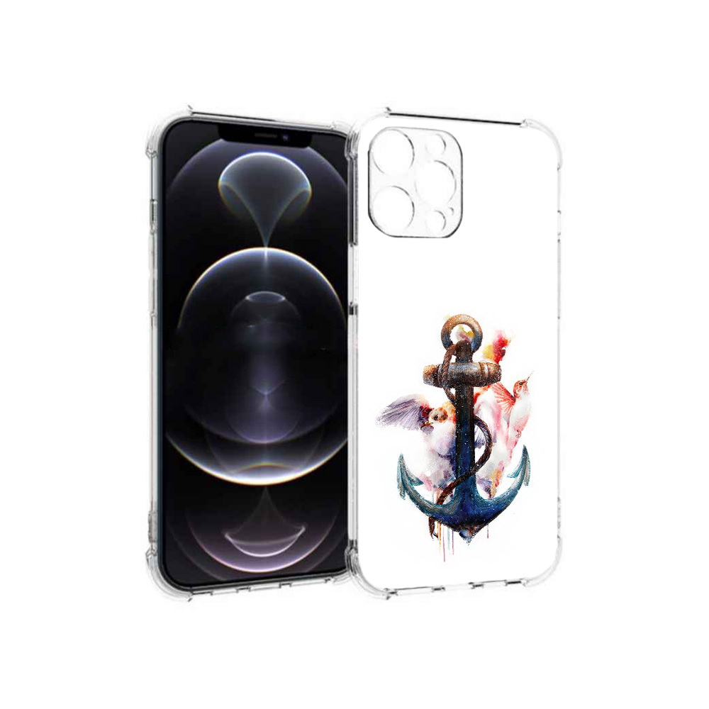 

Чехол MyPads Tocco для Apple iPhone 12 Pro Max якорь с птицами (PT157374.616.703), Прозрачный, Tocco