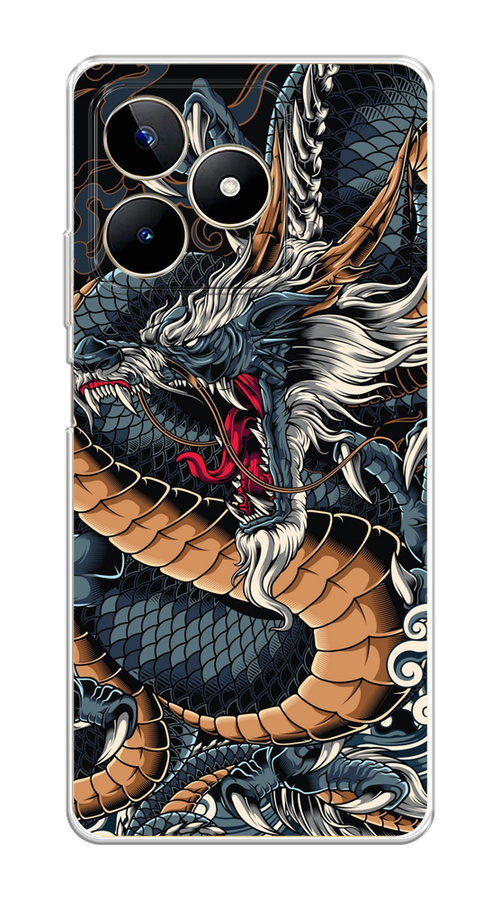 

Чехол на Realme C53/C51 "Japanese Dragon", Коричневый;черный;синий, 2514650-1