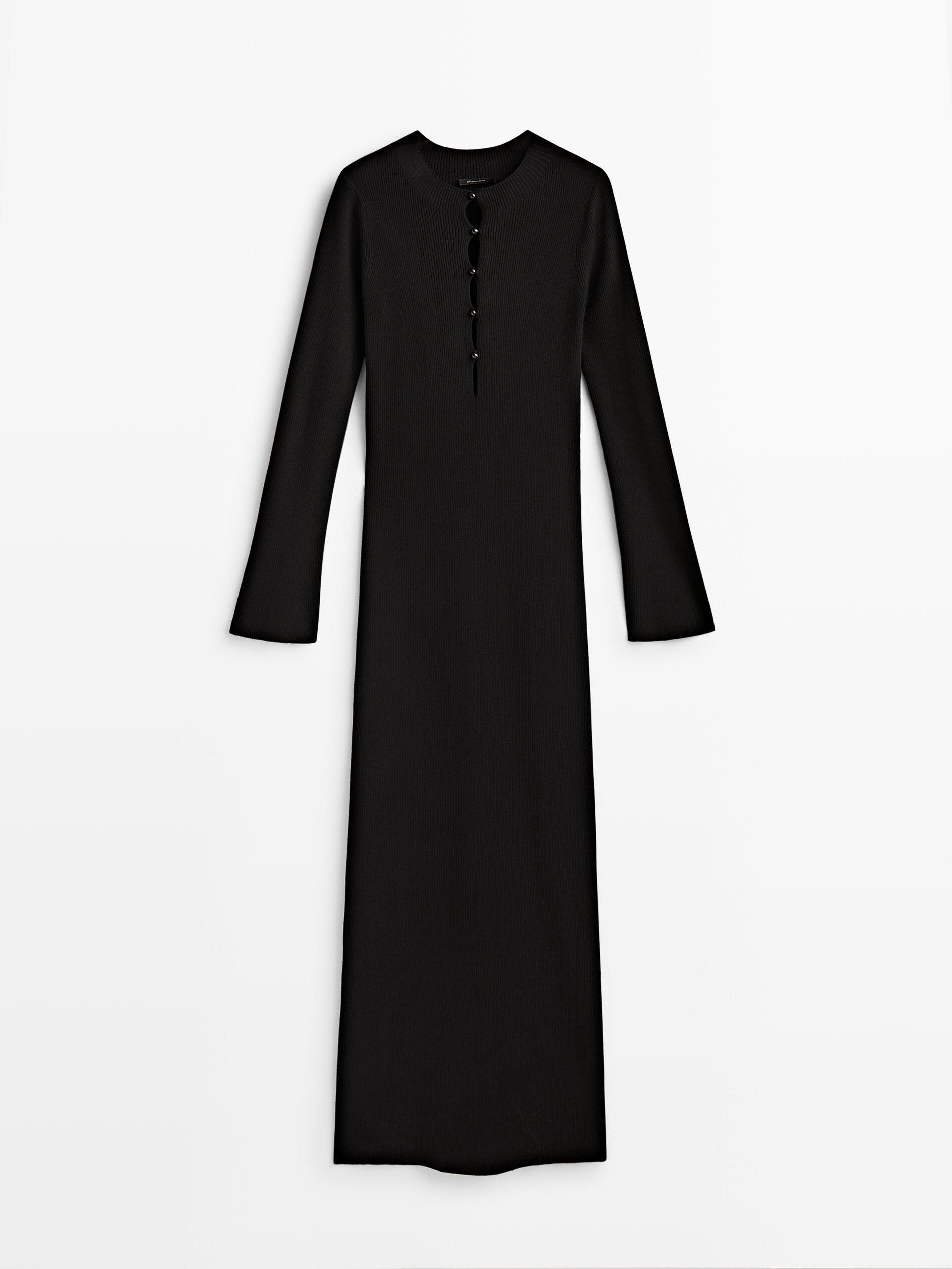 

Платье женское Massimo Dutti 06602674800 черное XS, 06602674800