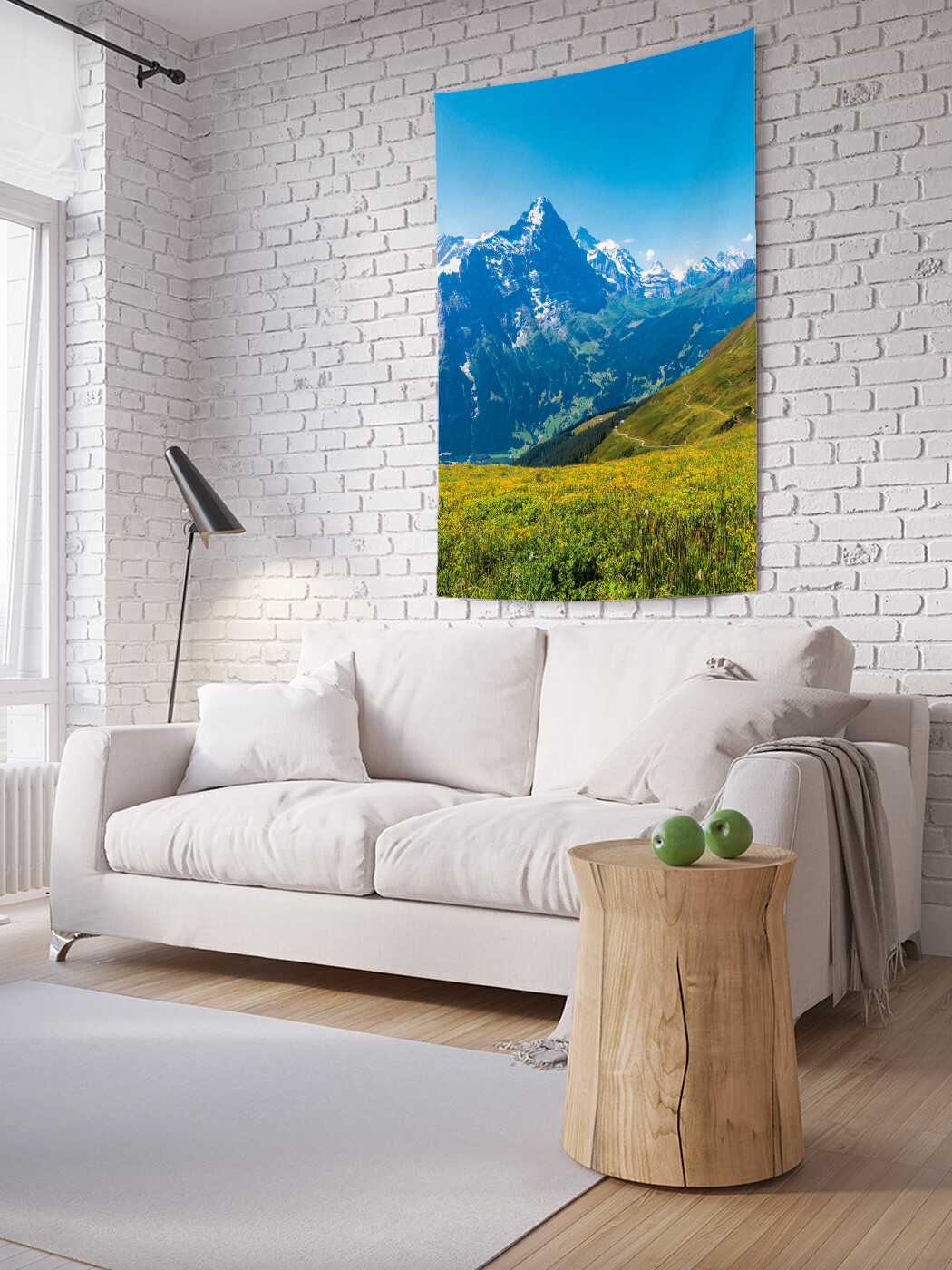 

Вертикальное фотопанно JoyArty Путь в горы, из ткани, 100х150 см