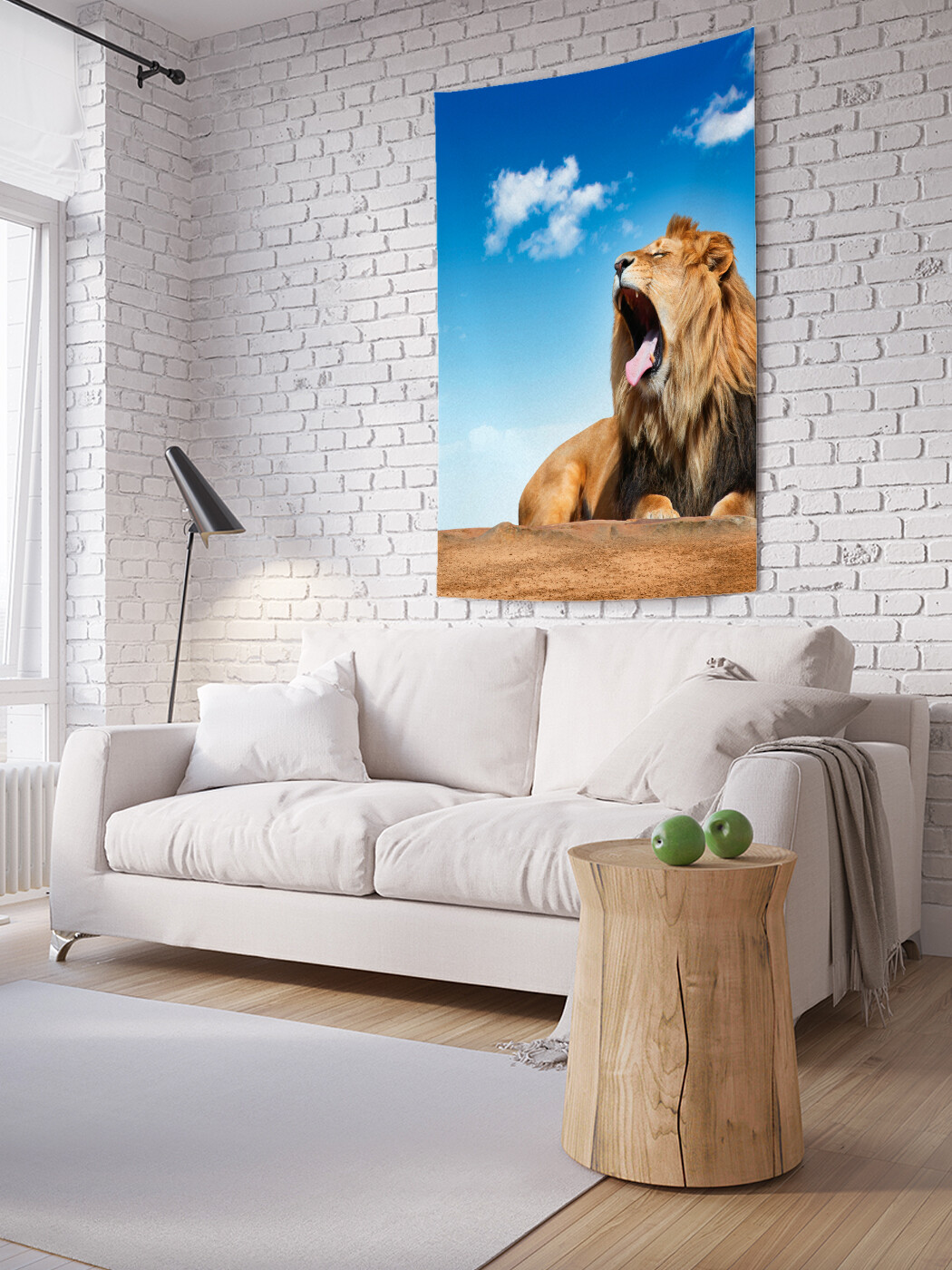 

Вертикальное фотопанно JoyArty Львиный рев, из ткани, 100х150 см