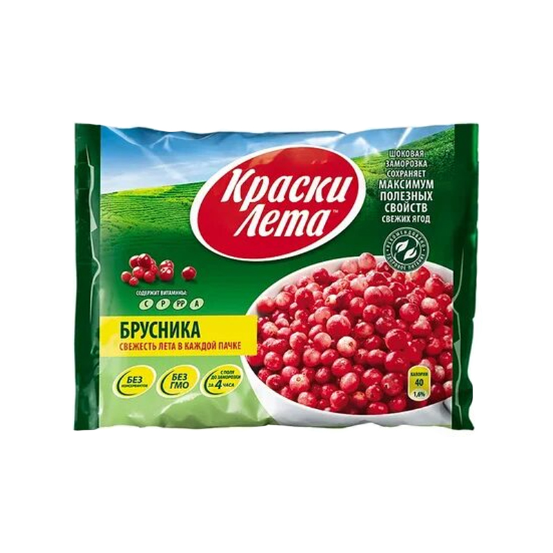 фото Брусника краски лета быстрозамороженная 300 г
