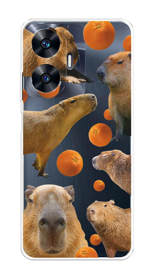 

Чехол на Realme C55 "Капибара и апельсины", Бежевый;оранжевый, 2513850-1