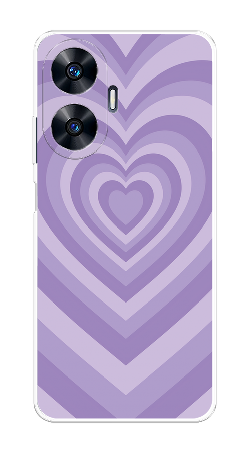 

Чехол на Realme C55 "Violet heart latte", Фиолетовый, 2513850-1