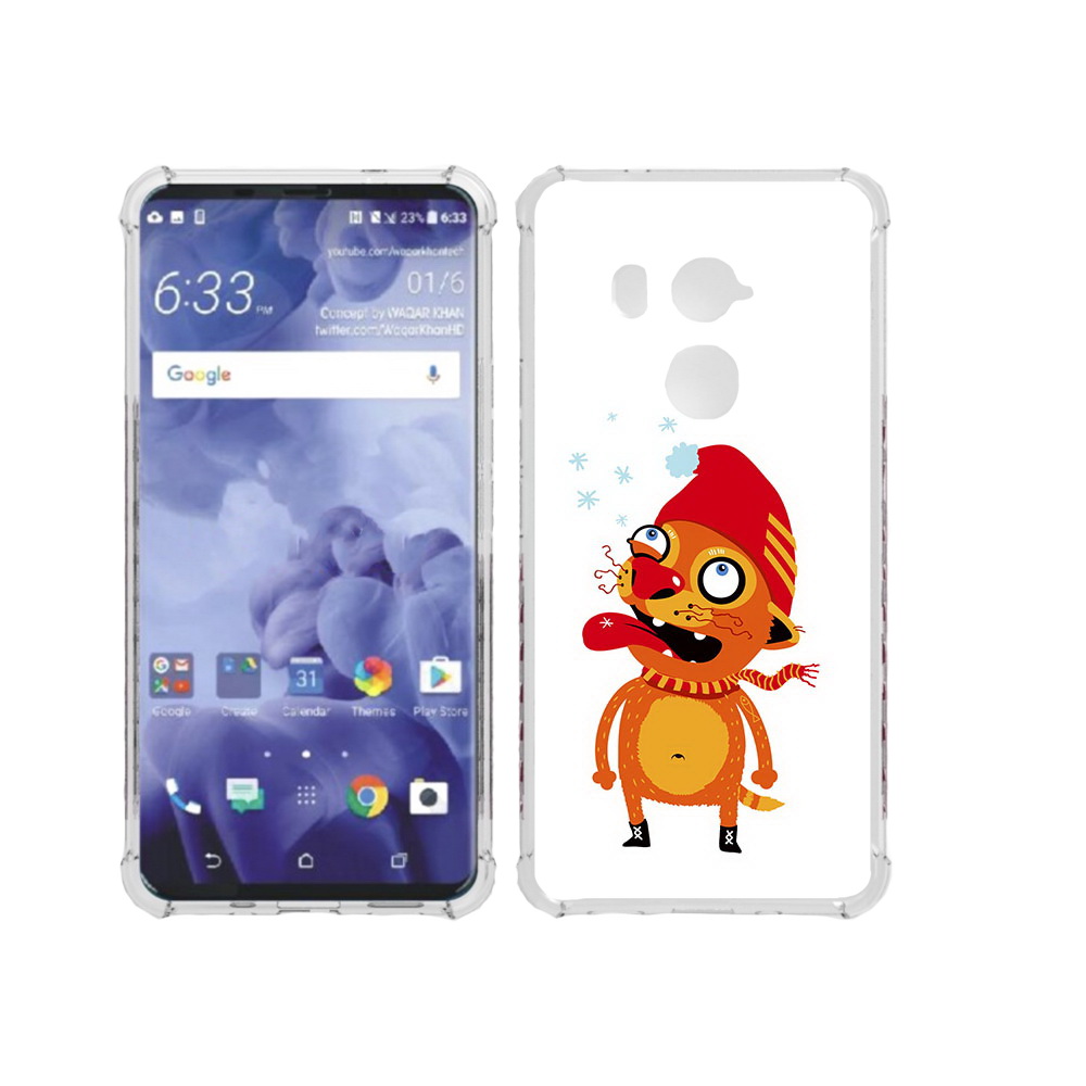 

Чехол MyPads Tocco для HTC U11 Plus Зимний кот, Прозрачный, Tocco