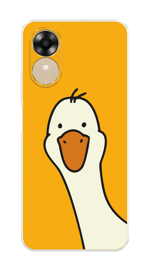 

Чехол на Oppo A17K "Утка на желтом фоне", Желтый;красный, 2512850-1