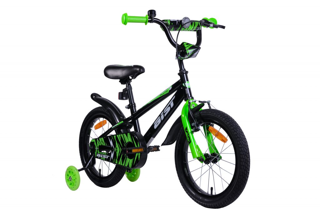 Велосипед детский AIST Pluto 16 размер рамы 16 цвет зелёный