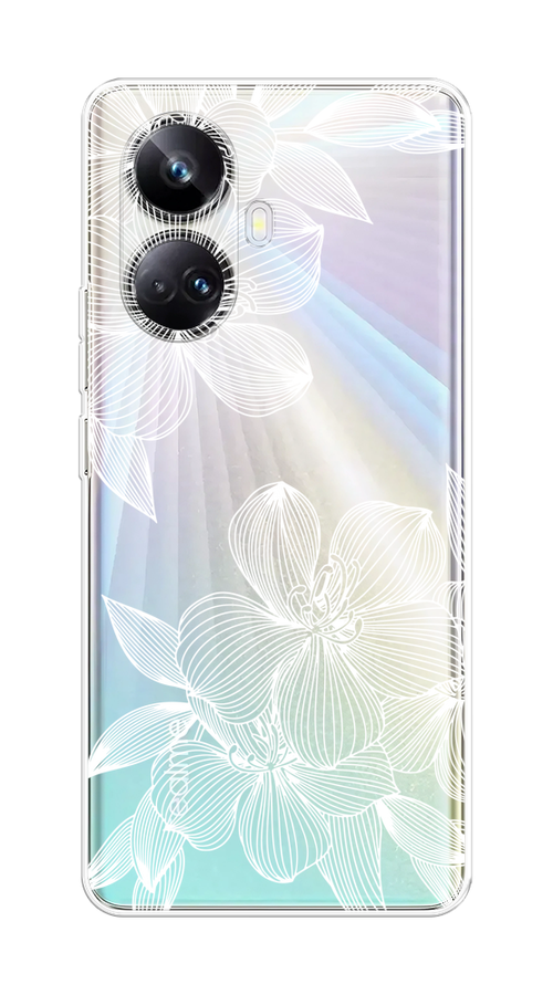 

Чехол на Realme 10 Pro+ "Крокус", Белый;прозрачный, 2512350-1