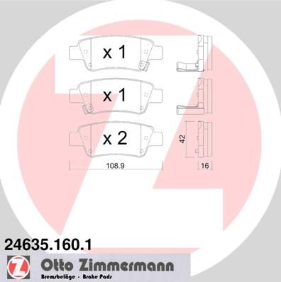

Колодки дисковые задние Honda CR-V 2.0/2.2D/2.4 06> 24635.160.1