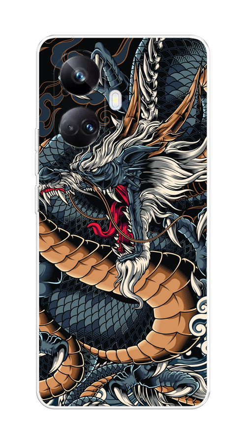 

Чехол на Realme 10 Pro+ "Japanese Dragon", Коричневый;черный;синий, 2512350-1