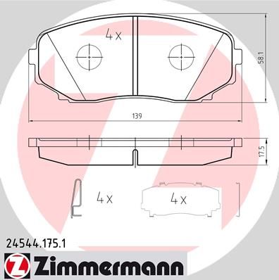 

Колодки дисковые передние Mazda CX-7 MZR DISI Turbo 07> 24544.175.1