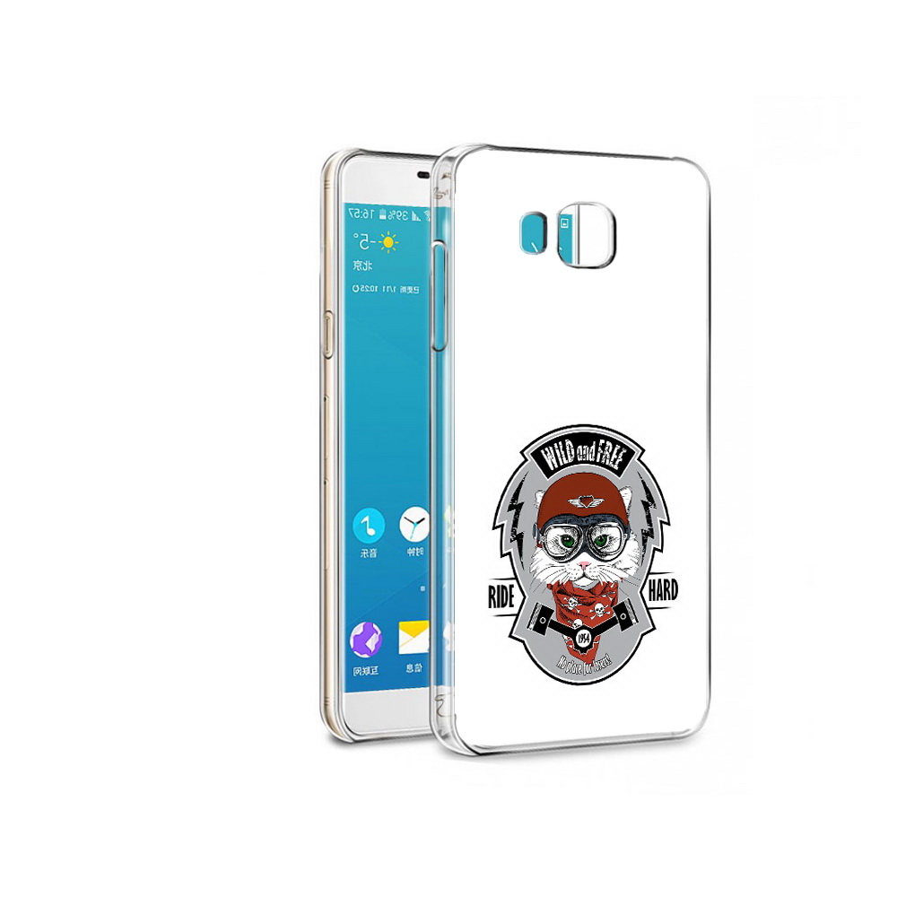 Чехол MyPads Tocco для Samsung Galaxy C7 Pro кошка в шлеме (PT74619.550.404)