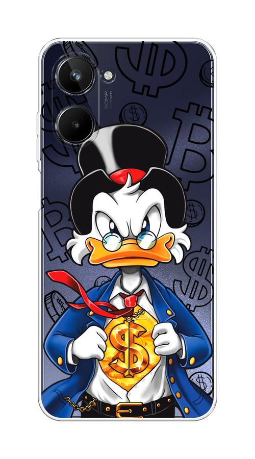 

Чехол на Realme 10 4G "Scrooge Goldman", Черный;белый;синий, 2512150-1