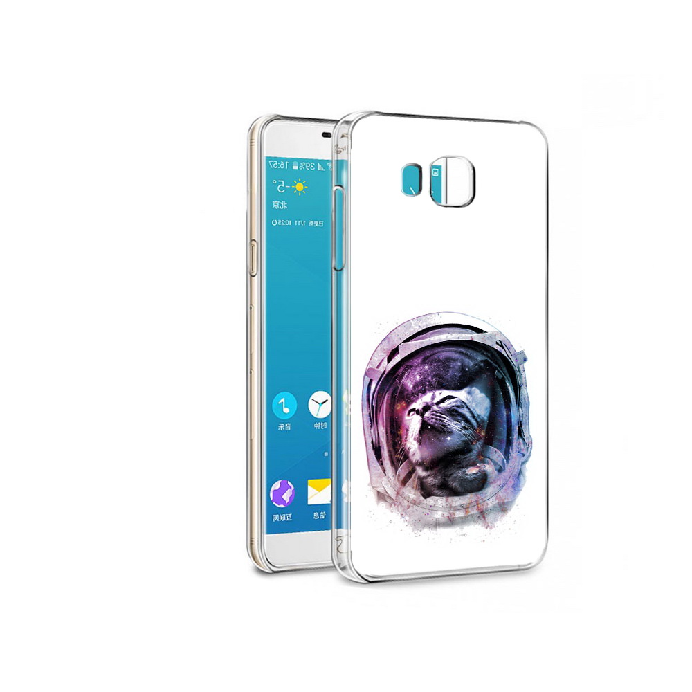 

Чехол MyPads Tocco для Samsung Galaxy C7 Pro кот в шлеме (PT74619.550.396), Прозрачный, Tocco