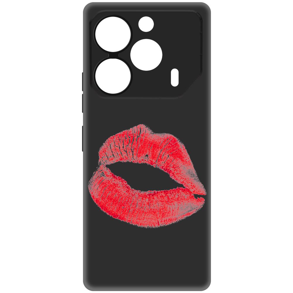 

Чехол-накладка Krutoff Soft Case След помады для TECNO Pova 6 Pro черный