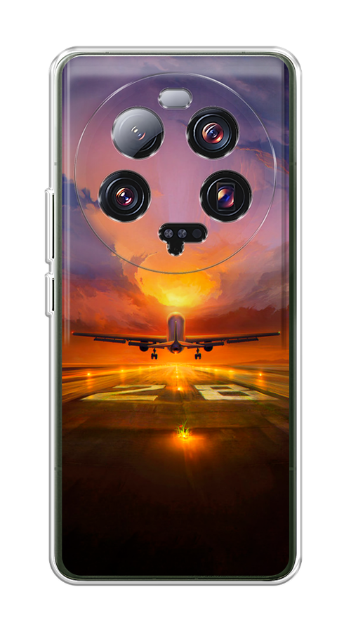

Чехол на Xiaomi 13 ultra "Самолет на посадке", Оранжевый;синий, 318650-6