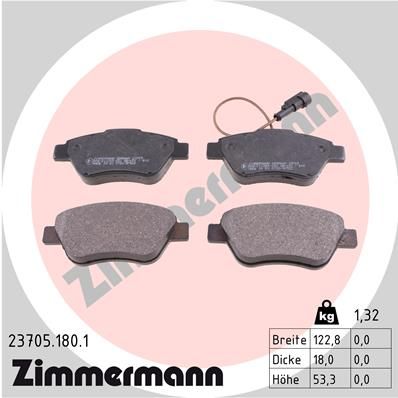 

Тормозные колодки ZIMMERMANN 237051801