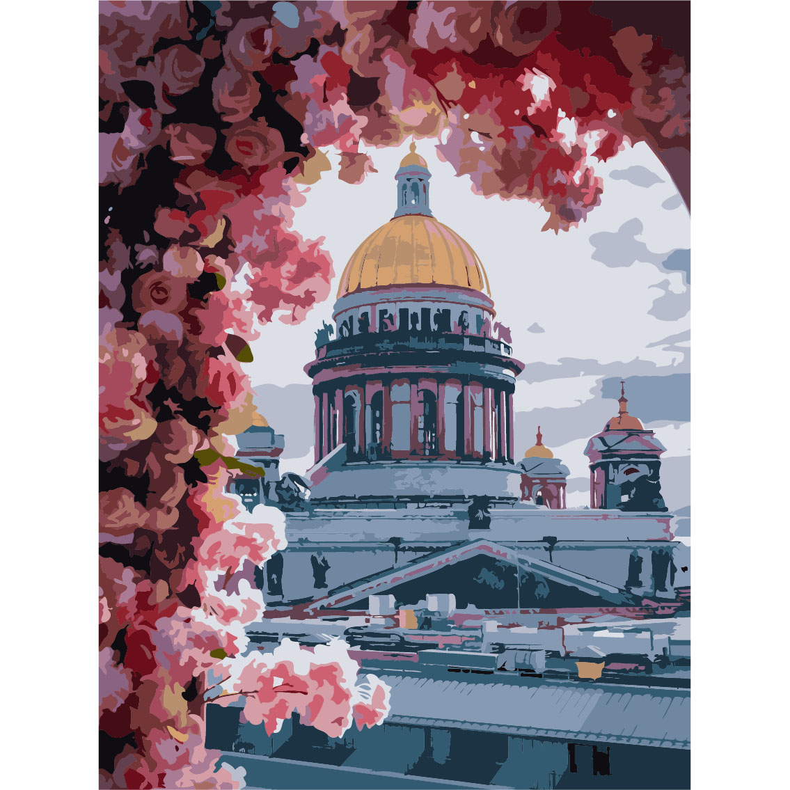 

ST051 - Набор для рисования по номерам Вид на Исаакиевский собор, 30*40см, Cristyle