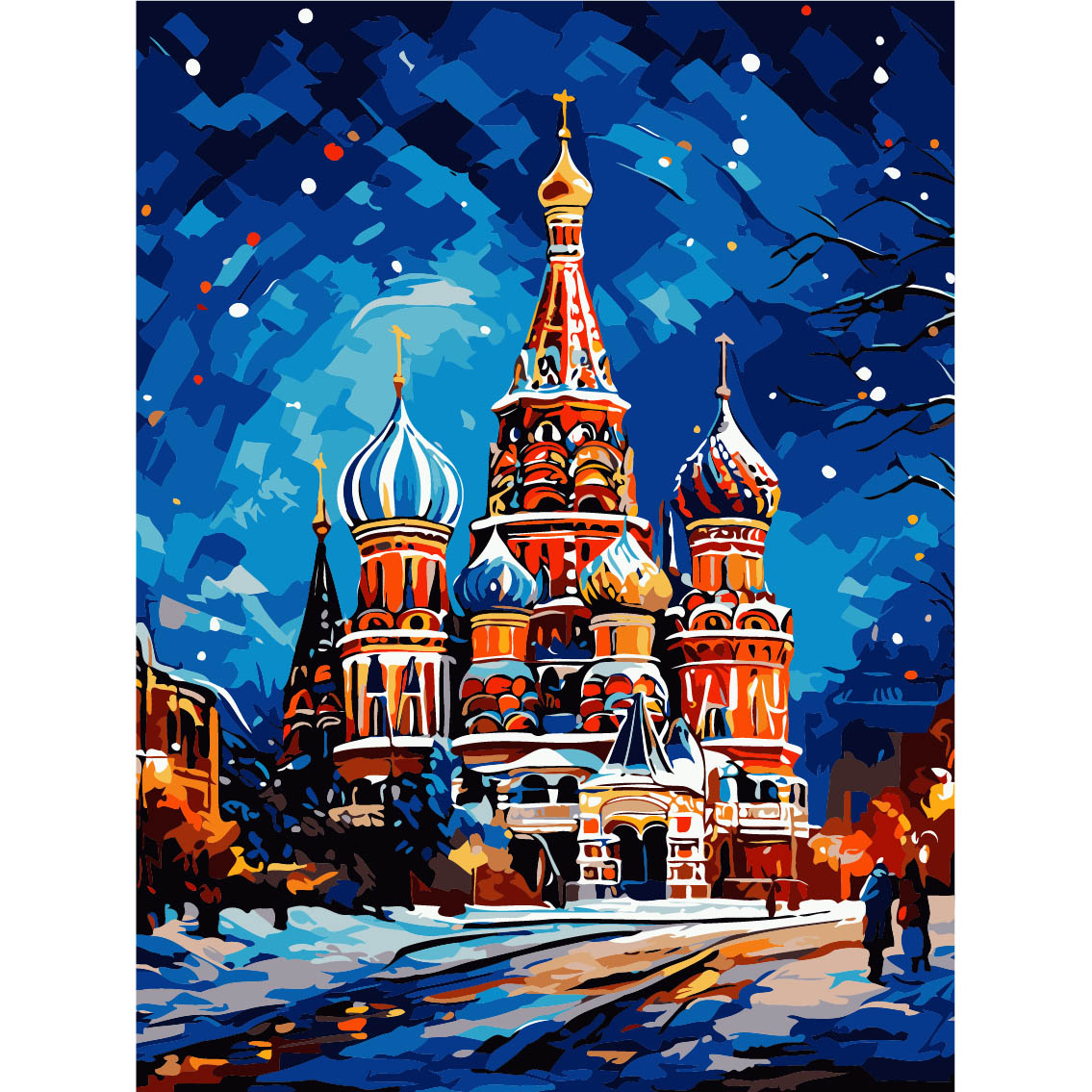 

ST048 - Набор для рисования по номерам Собор Василия Блаженного, 30*40см, Cristyle