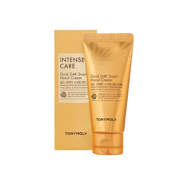 фото Tonymoly intense care gold 24k snail hand cream крем для рук с муцином улитки tony moly