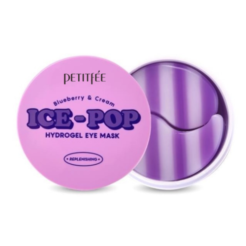 Купить Petitfee Патчи для глаз с голубикой и сливками - Blueberry&cream, 60шт